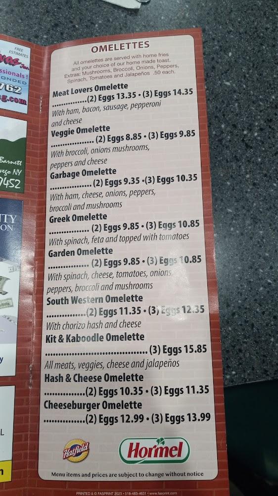Wade's Diner Menu image 4